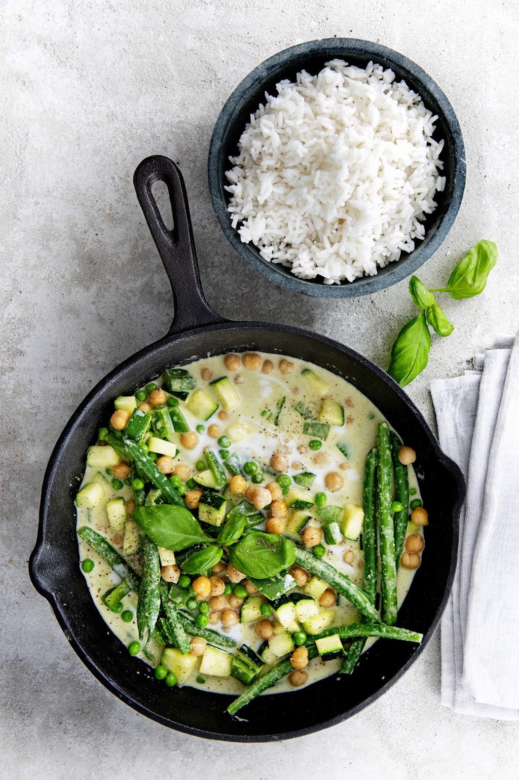 Groene groentecurry
