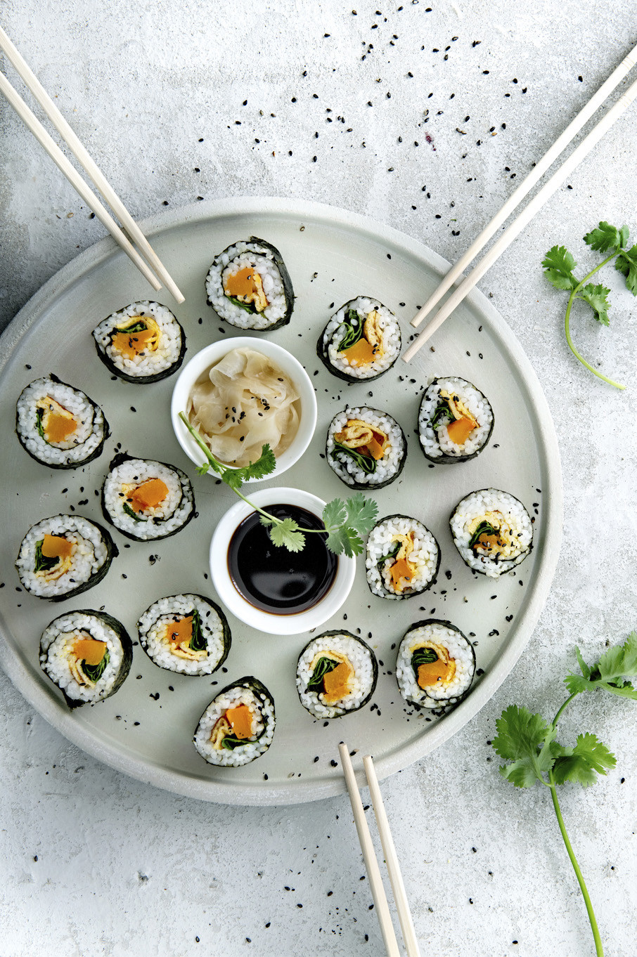 Sushi met groenten en ei (VEGA)