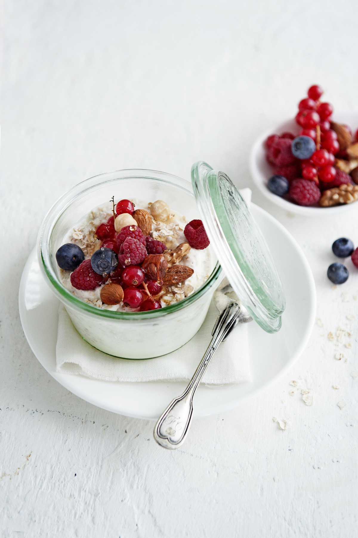 Vezelrijk recepten havermoutyoghurt met fruit en noten